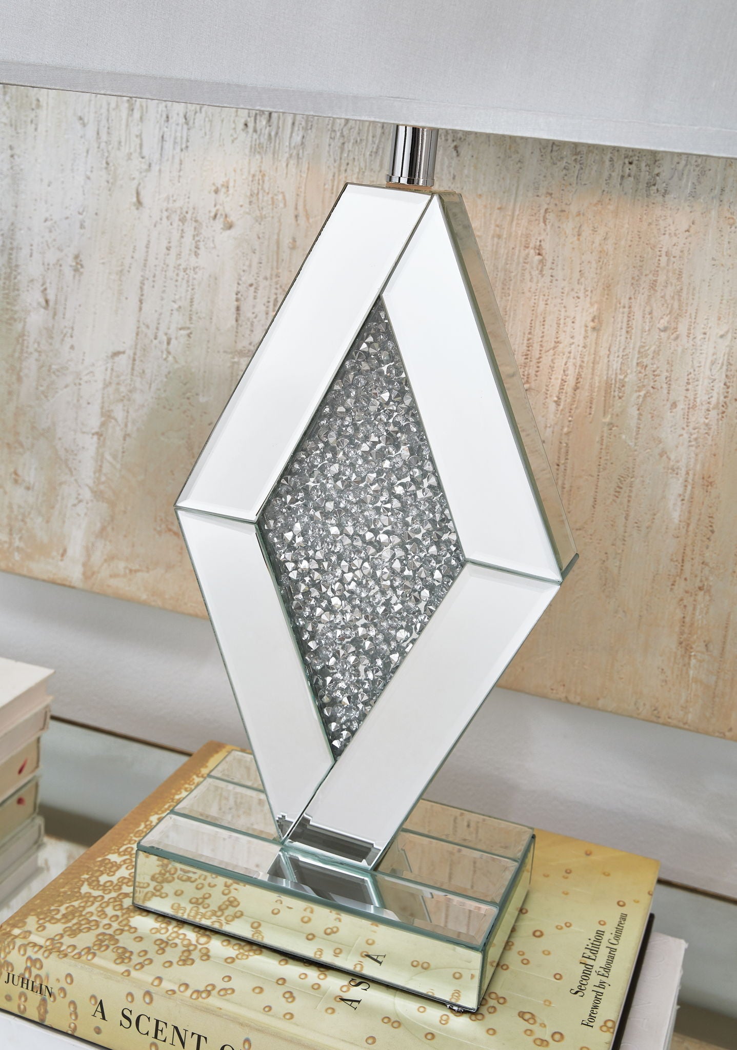 Prunella - Silver Finish - Mirror Table Lamp - Hornell Furniture Outlet