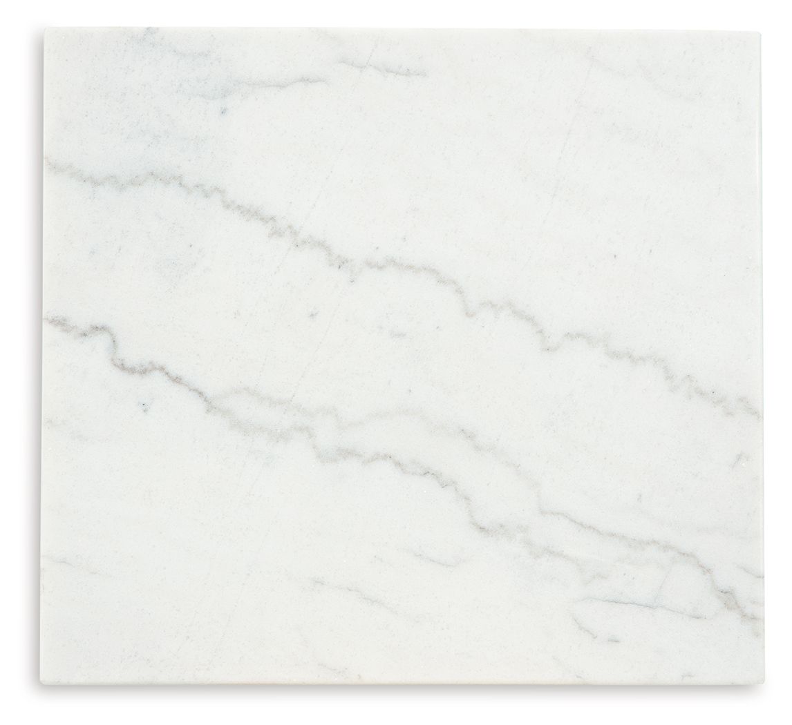 Burkhaus - White / Dark Brown - Rectangular End Table - Hornell Furniture Outlet