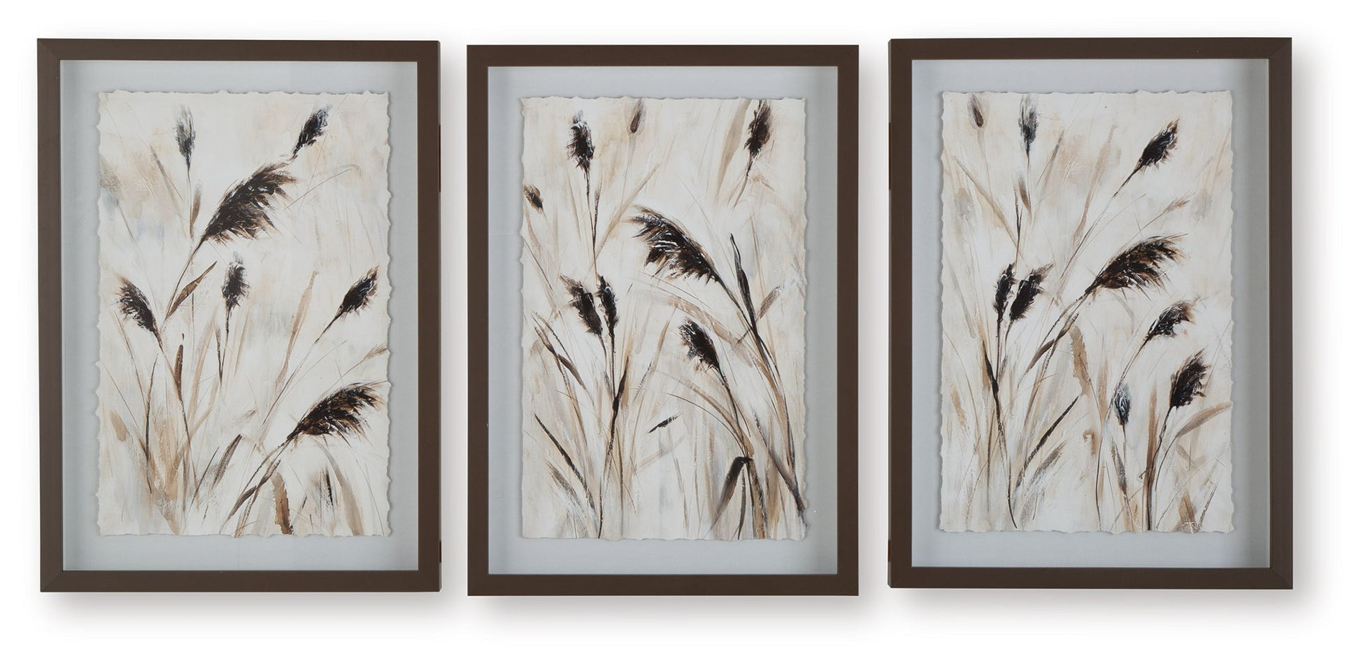 Honslow - Brown / Black / White - Wall Art Set (Set of 3) - Hornell Furniture Outlet