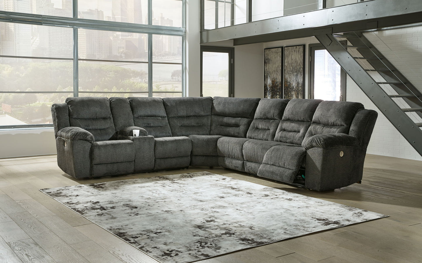 Nettington - Power Reclining Sectional - Hornell Furniture Outlet