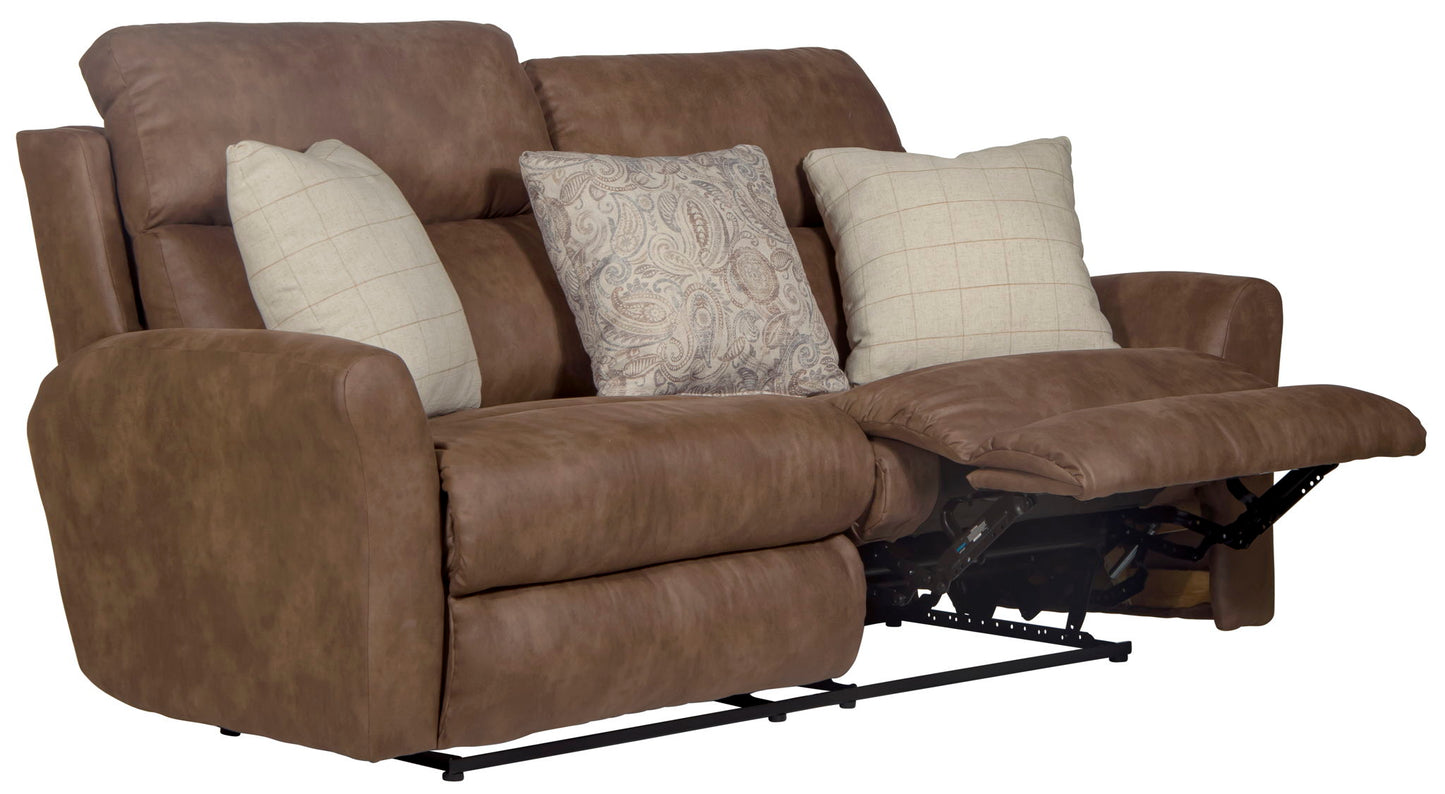 Justine - Lay Flat Reclining Loveseat - Burlap - Hornell Furniture Outlet