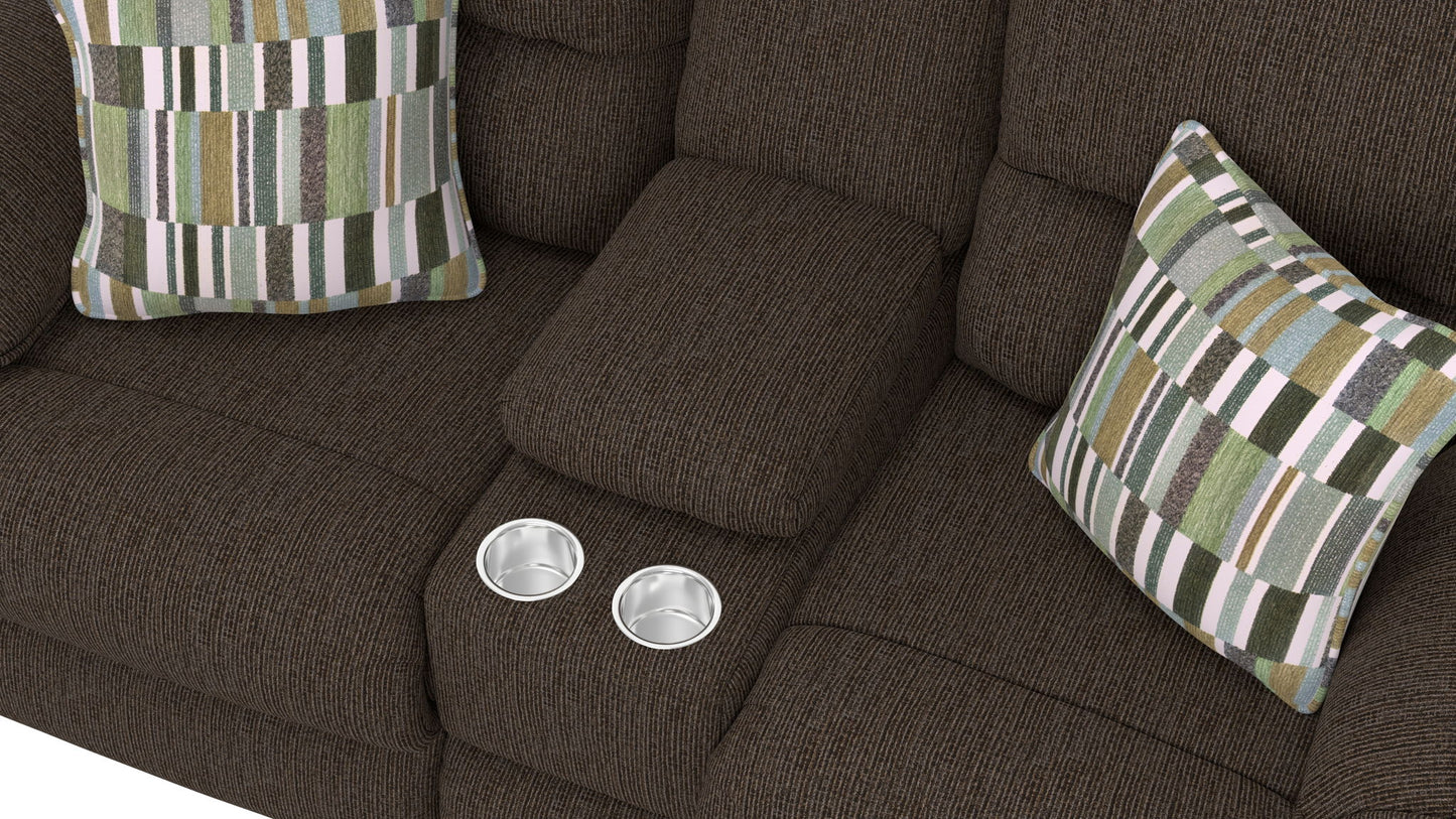 Lenny - Power Lay Flat Reclining Console Loveseat - Hornell Furniture Outlet
