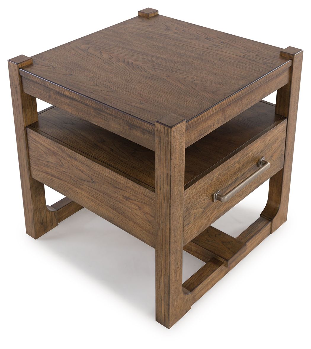 Cabalynn - Light Brown - Square End Table - Hornell Furniture Outlet