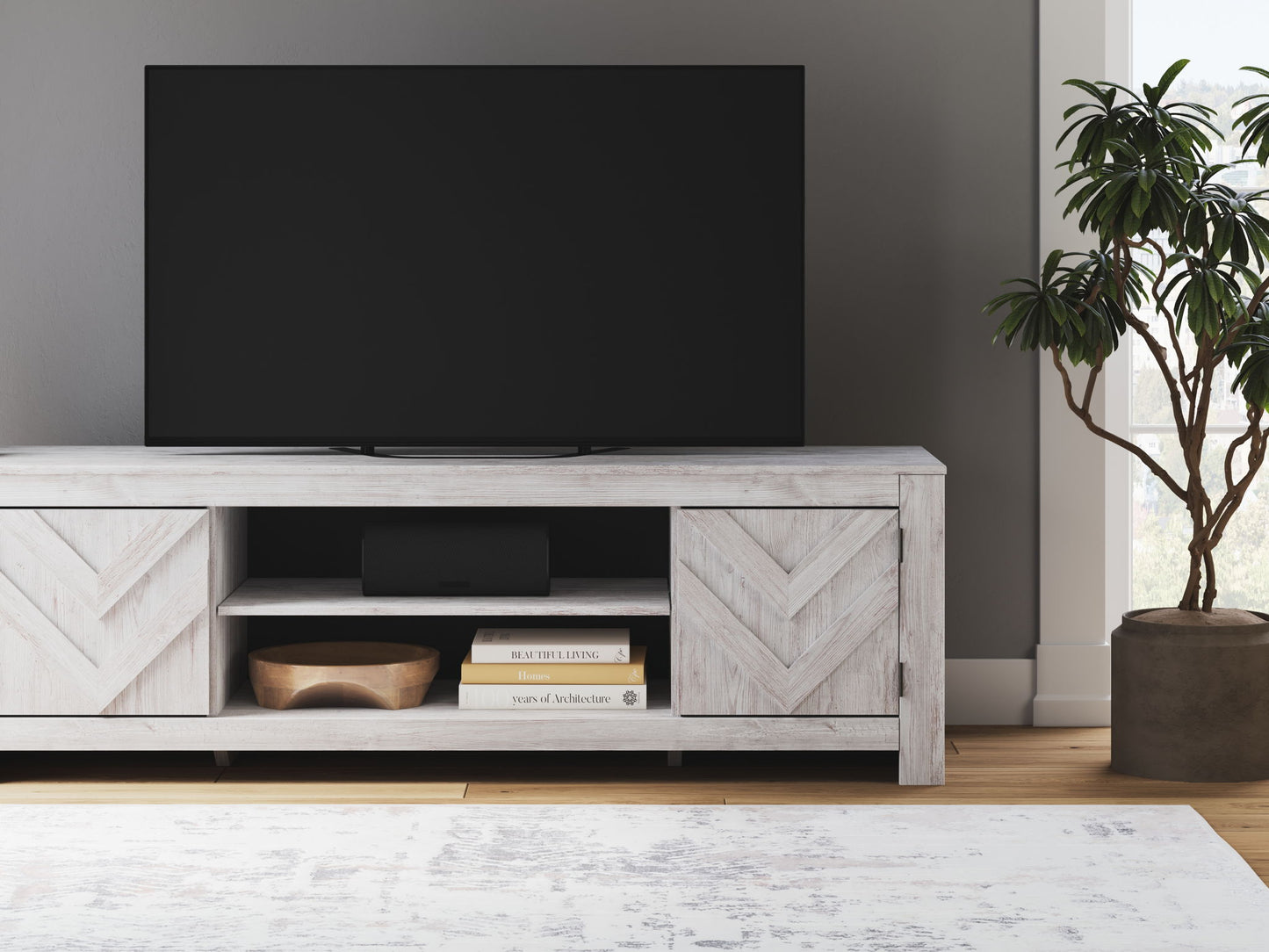 Cayboni - LG TV Stand With Fireplace Option - Hornell Furniture Outlet