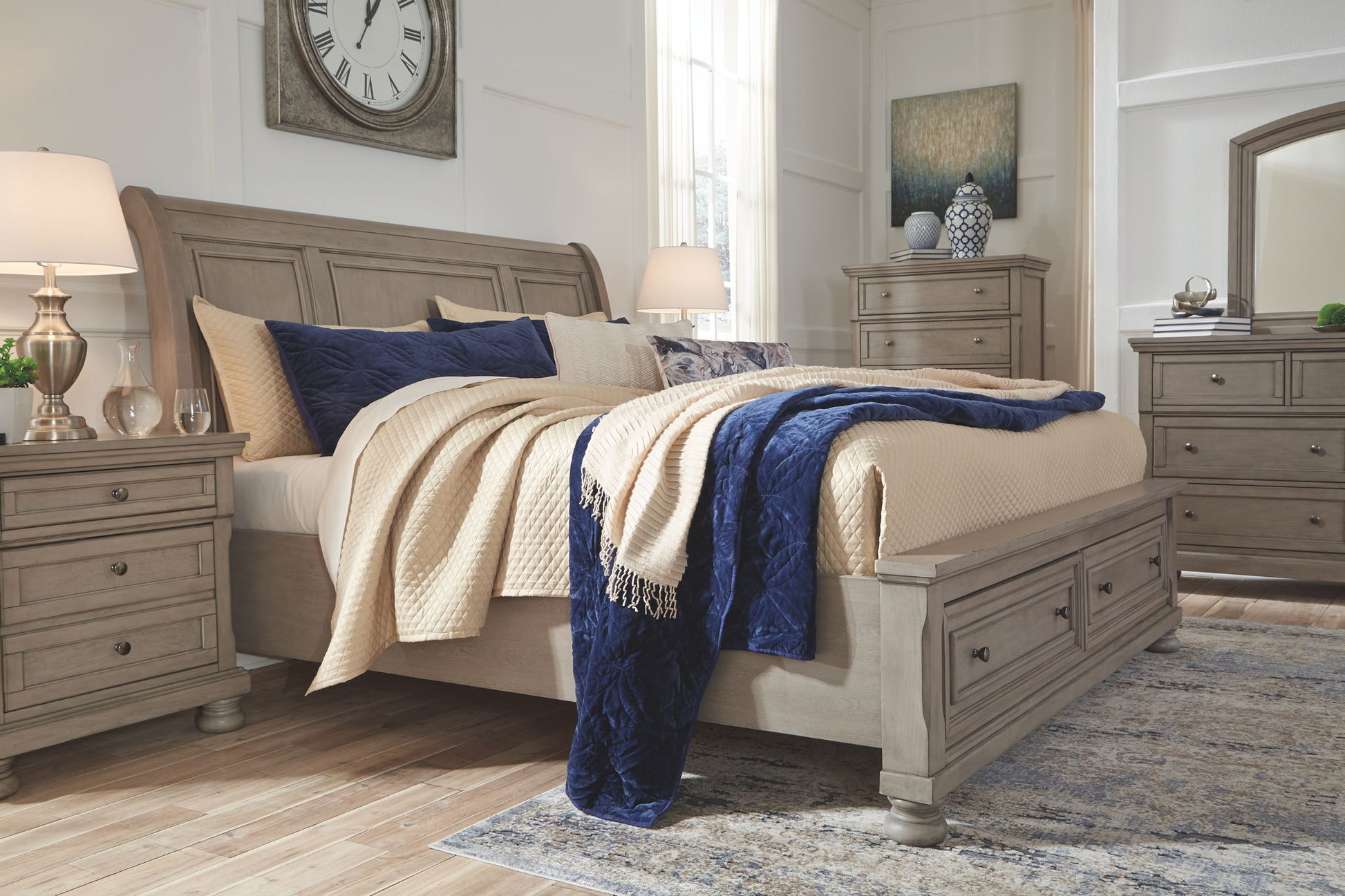 Lettner - Sleigh Bedroom Set - Hornell Furniture Outlet