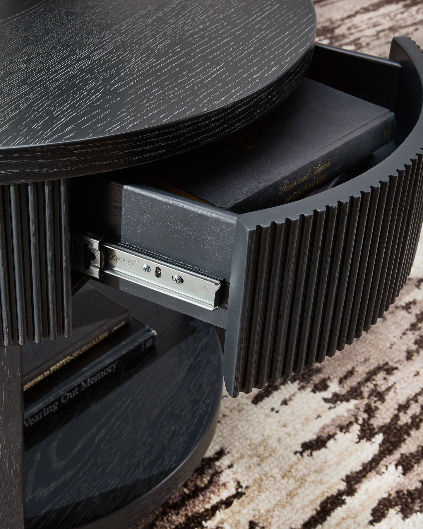 Marstream - Black - Round End Table - Hornell Furniture Outlet