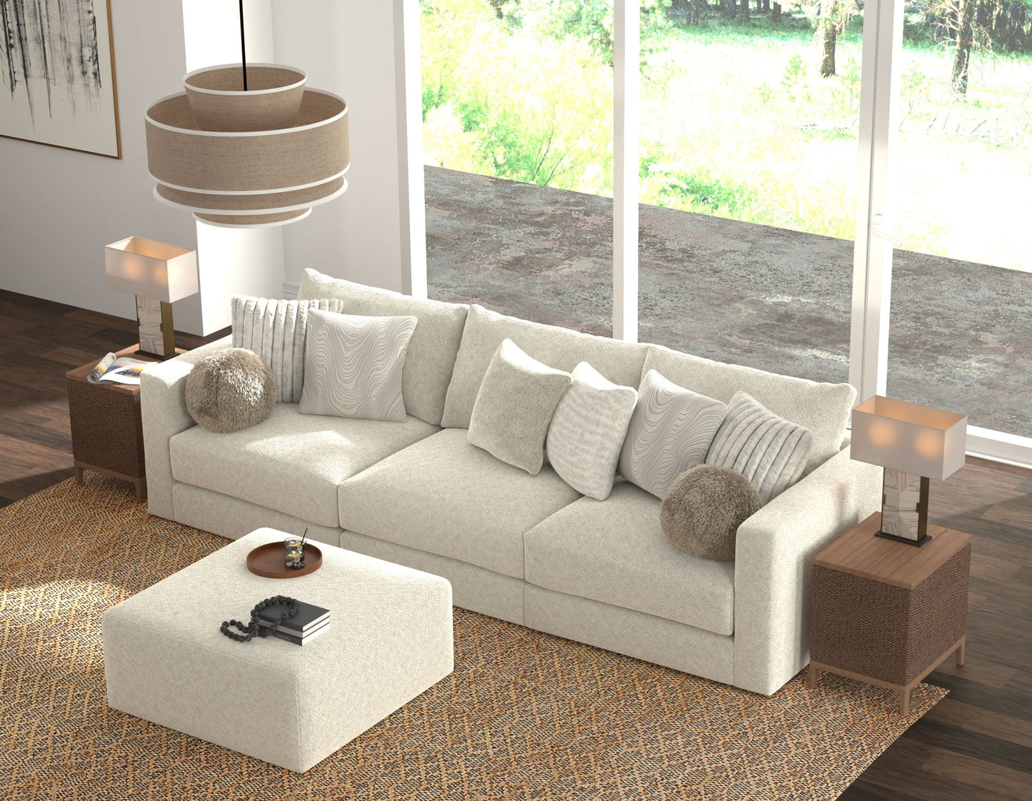 Ritzy - Modular Sofa And Included Cocktail Ottoman - Hornell Furniture Outlet