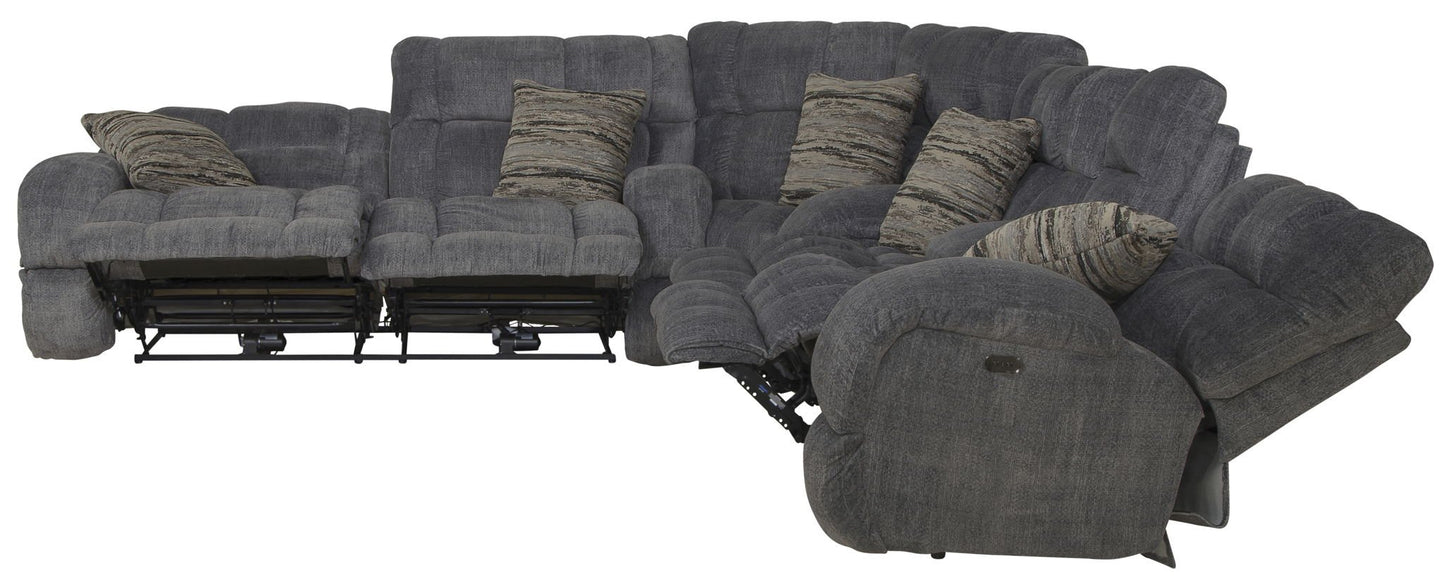 Ashland - Reclining Sectional With 4 Lay Flat Reclining Seats - Hornell Furniture Outlet