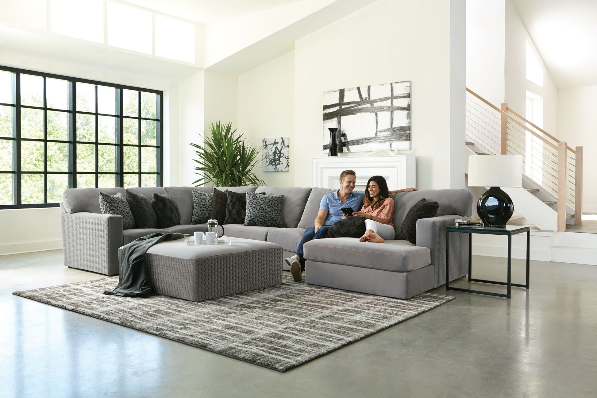 Carlsbad Modular Sectional - Cocktail Ottoman - Hornell Furniture Outlet