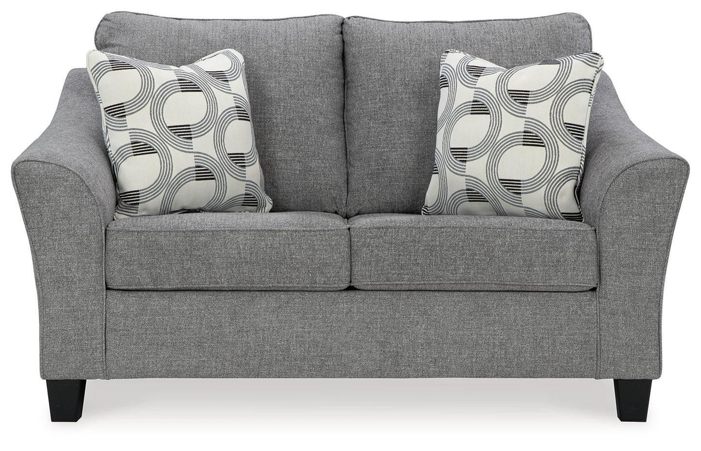 Mathonia - Smoke - Loveseat - Hornell Furniture Outlet