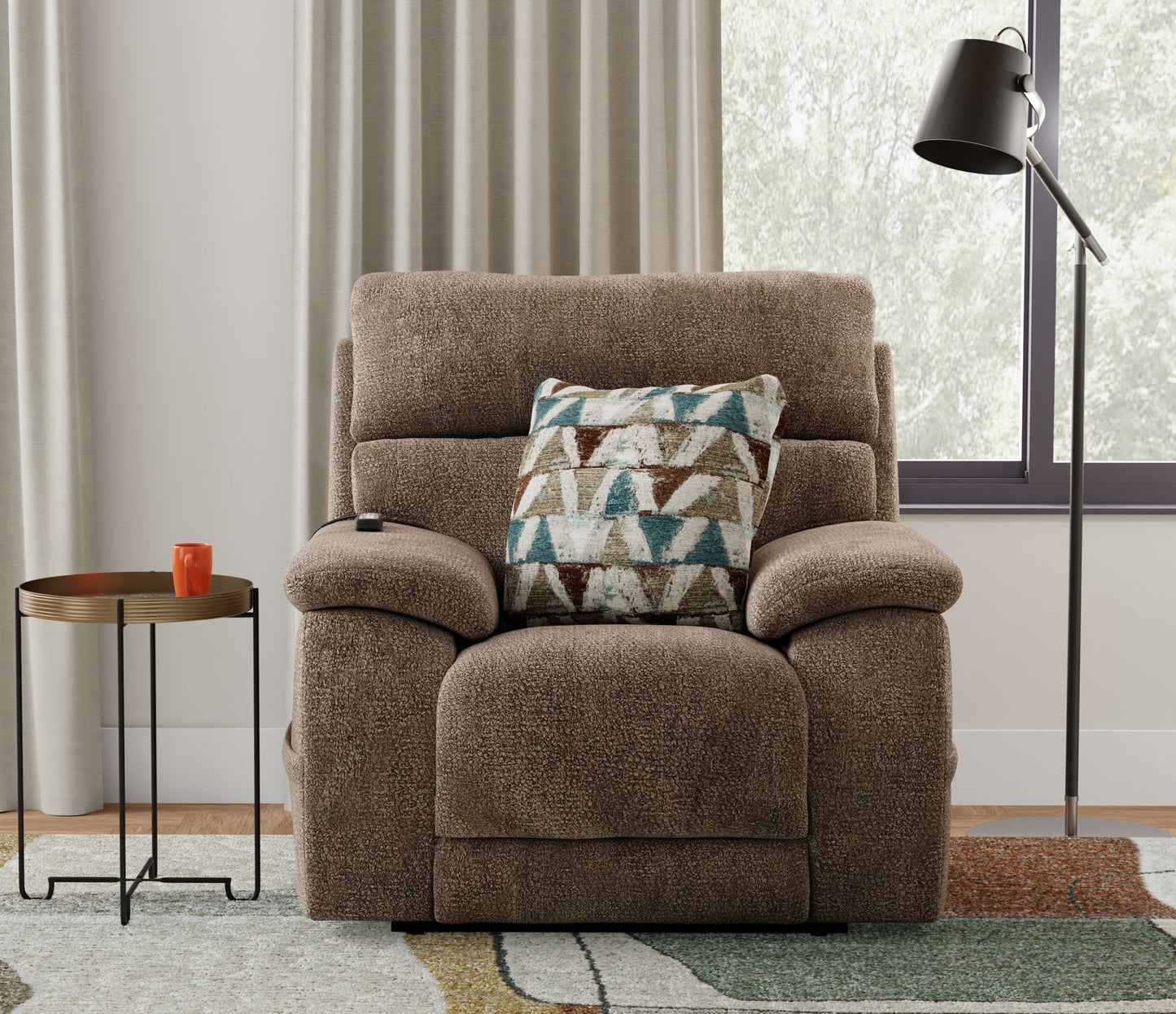 Joya - Power Lay Zero Gravity Recliner With Power Adjustable Headrest And CR3 Heat/Massage/Lumbar/ZG - Mushroom - Hornell Furniture Outlet