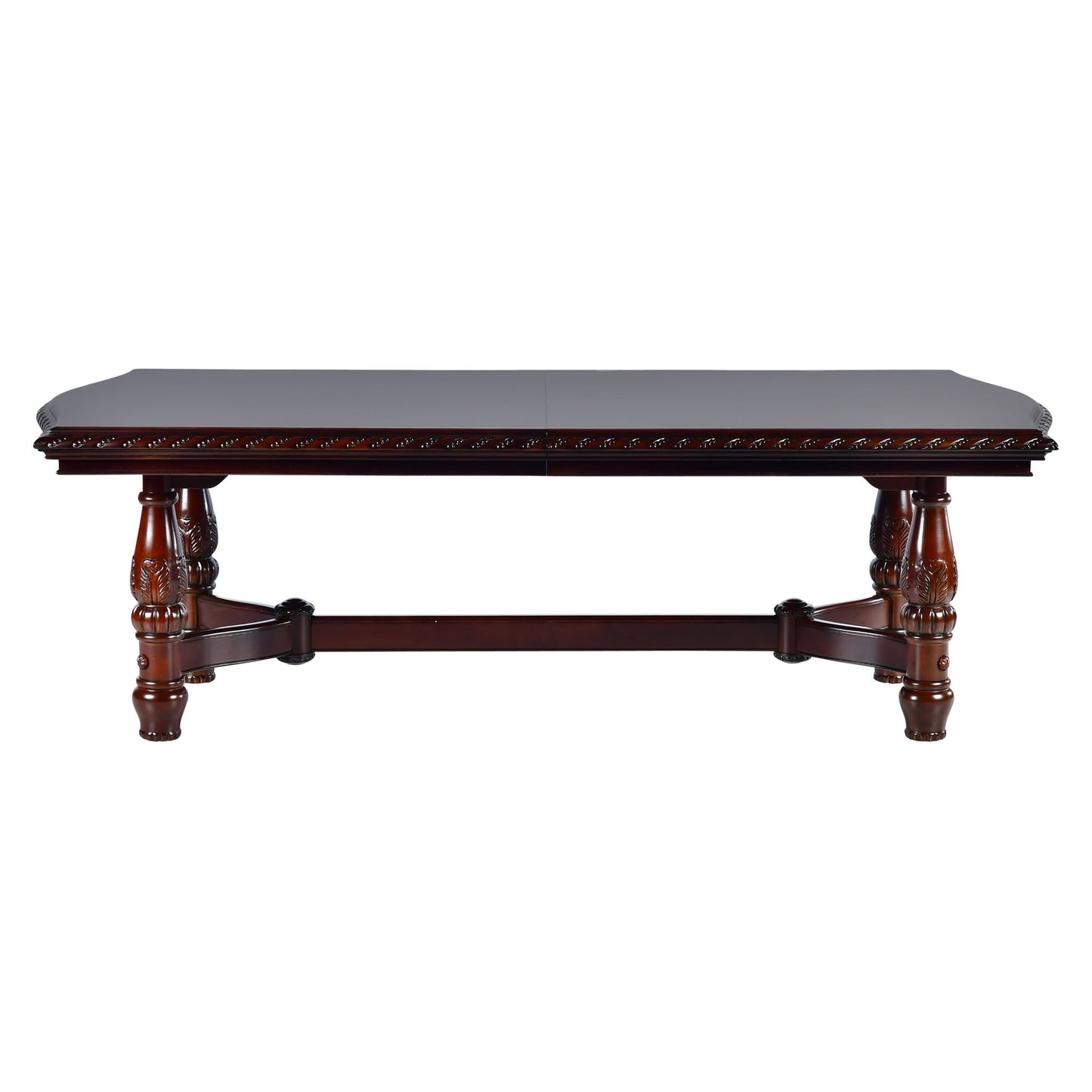 Antoinette - Ped Table With Leaf - Dark Brown - Hornell Furniture Outlet