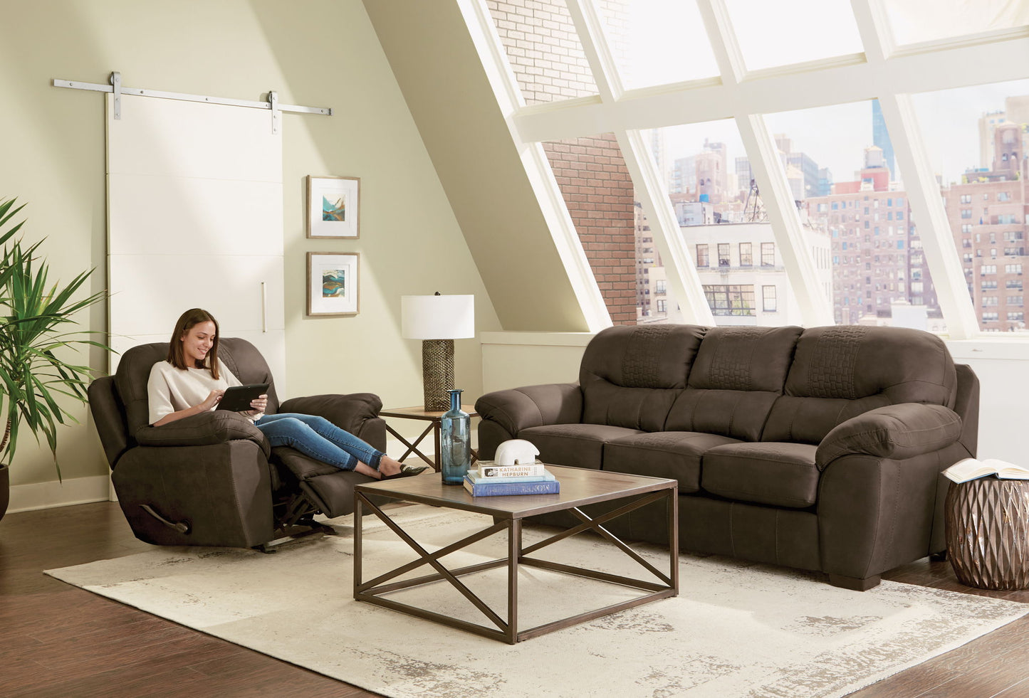 Legend - Glider Recliner - Chocolate - Hornell Furniture Outlet