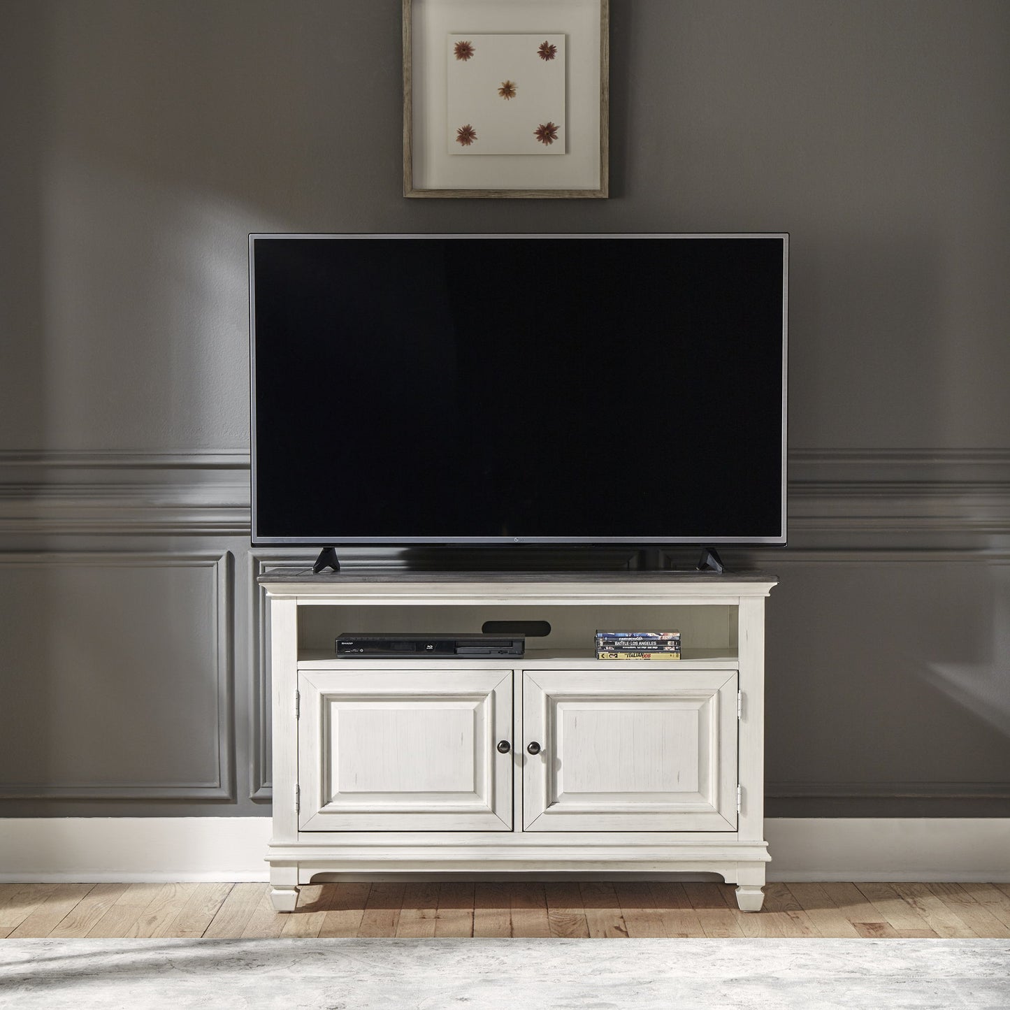 Allyson Park - 46" TV Console - White - Hornell Furniture Outlet