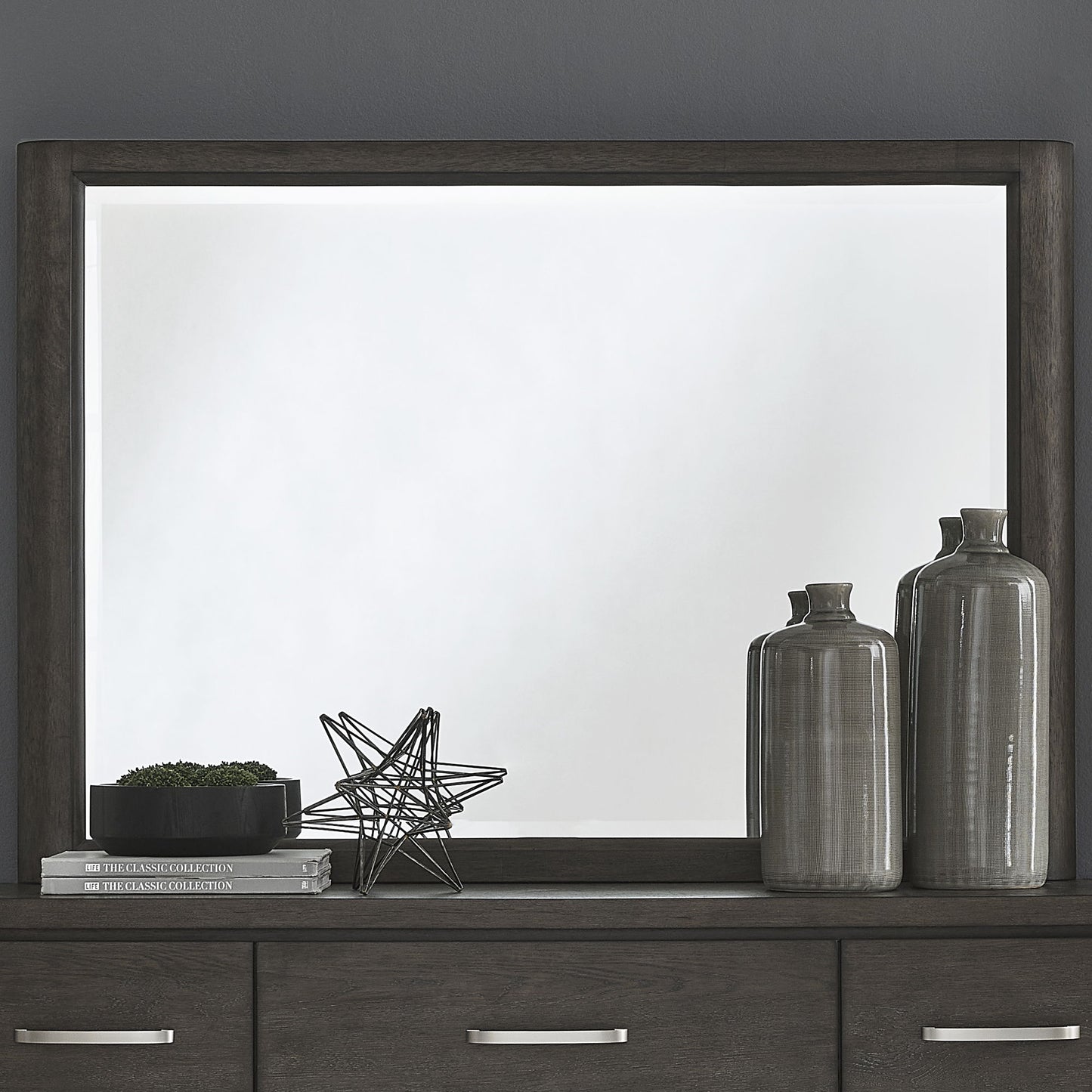 Cascade Falls - Mirror - Satin Espresso - Hornell Furniture Outlet
