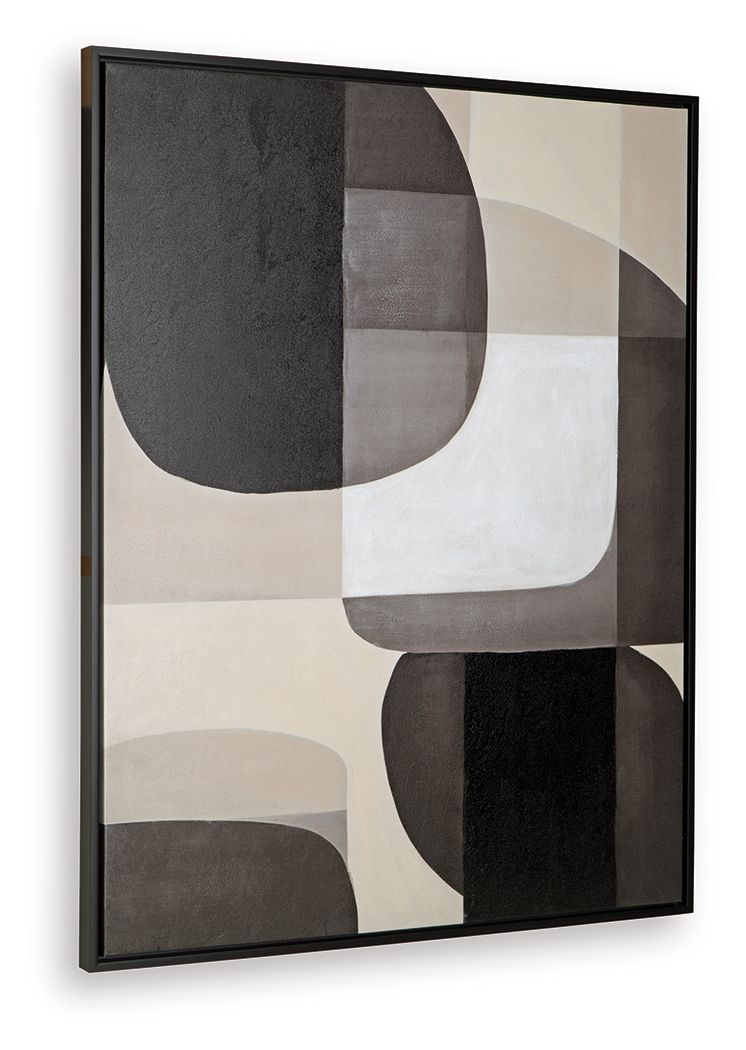 Kesleigh - Black / White - Wall Art - Hornell Furniture Outlet
