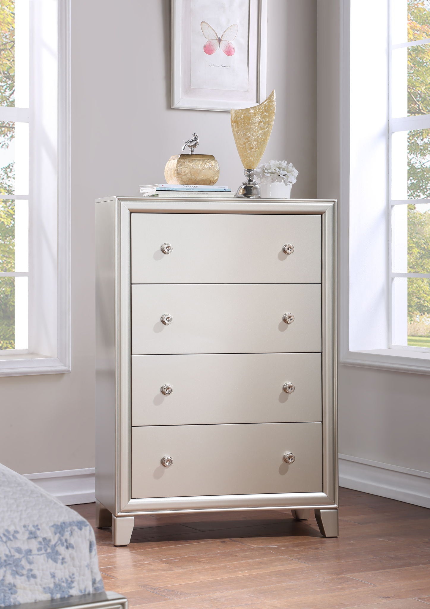 Omni - Chest - Pearl Silver - Hornell Furniture Outlet