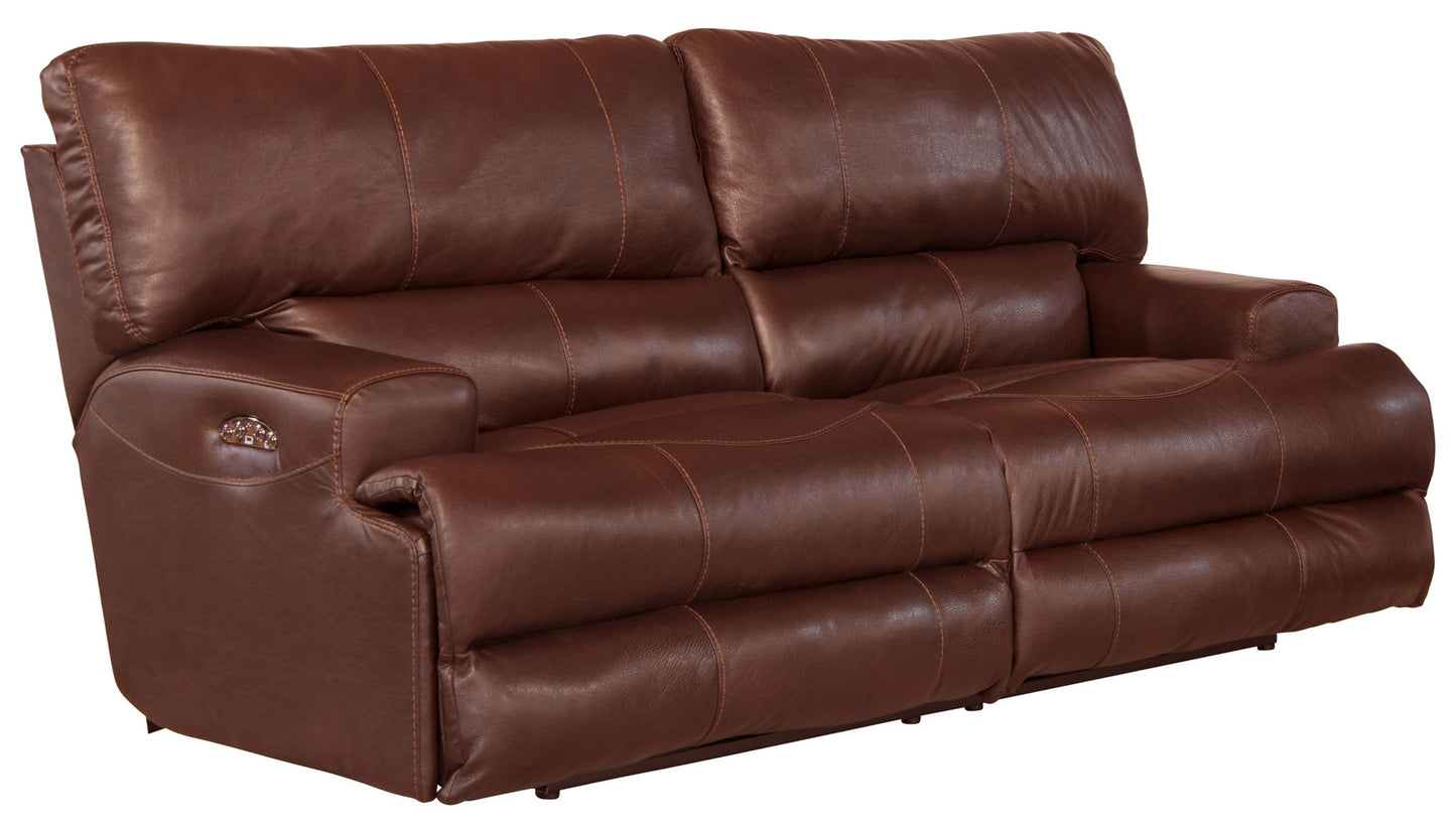 Wembley - Power Headrest Power Lay Flat Reclining Sofa - Hornell Furniture Outlet