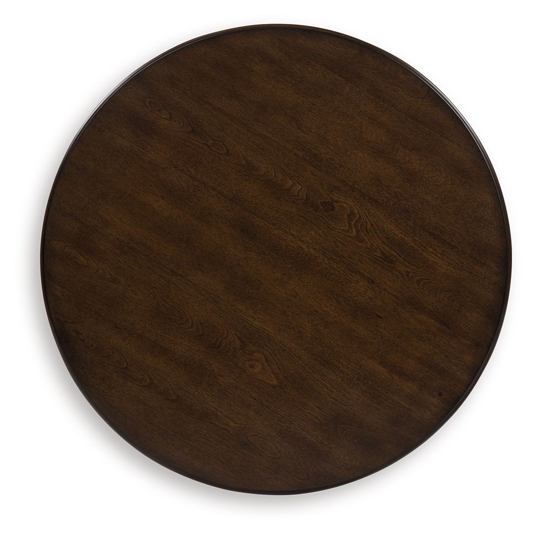 Frallyn - Dark Brown - Round End Table - Hornell Furniture Outlet