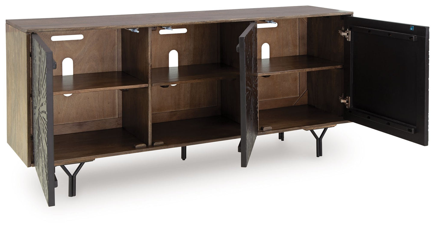 Lavinmont - Multi Brown - Accent Cabinet - Hornell Furniture Outlet