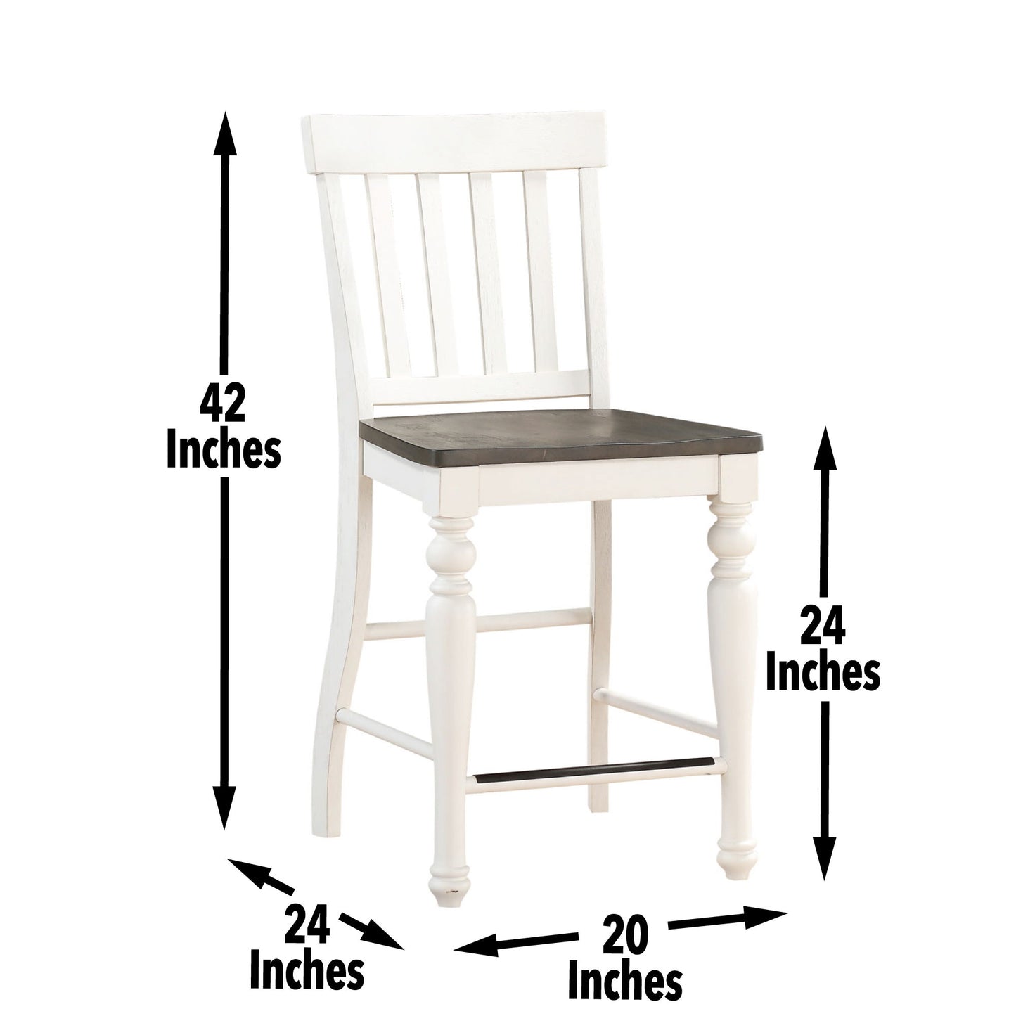 Joanna - Counter Chair (Set of 2) - Two Tone - Hornell Furniture Outlet