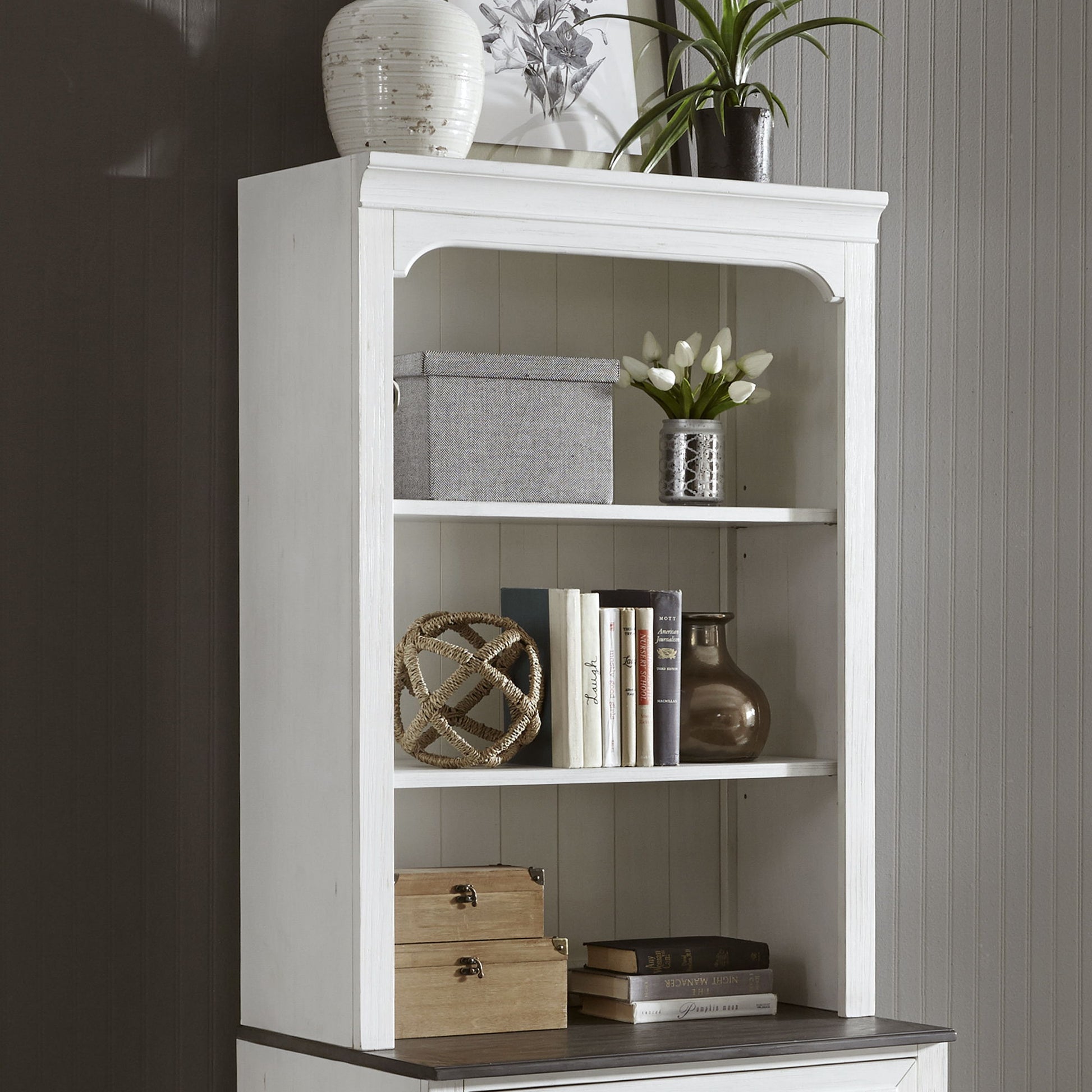 Allyson Park - Bunching Lateral File Hutch - White - Hornell Furniture Outlet