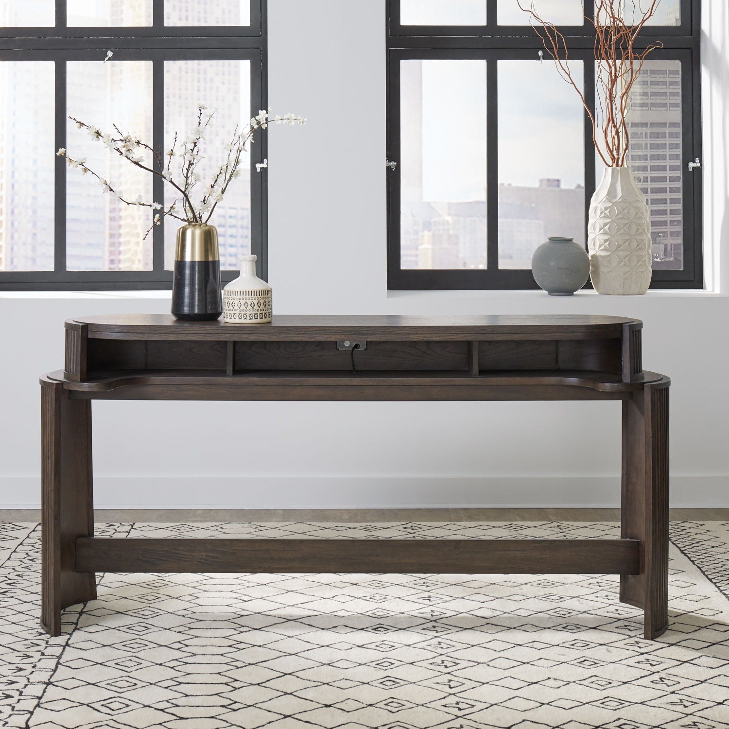 City View - Console Bar Table - Coffee Bean - Hornell Furniture Outlet