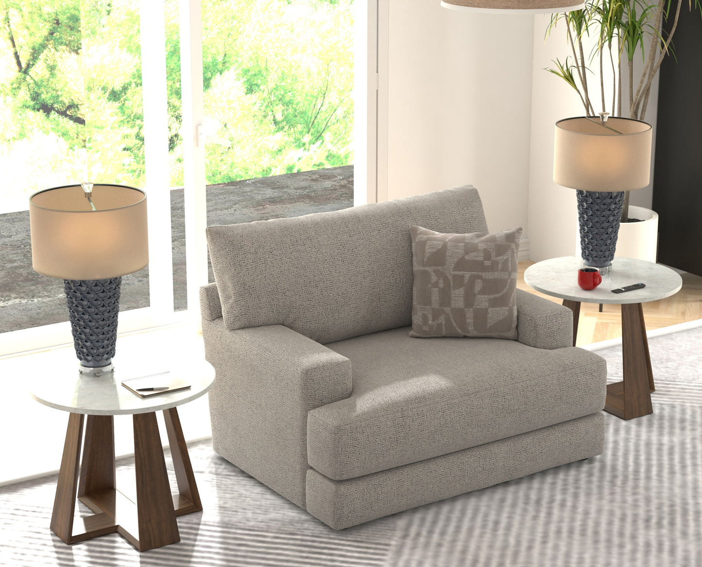 Zeke - Chair - Cloud - Hornell Furniture Outlet