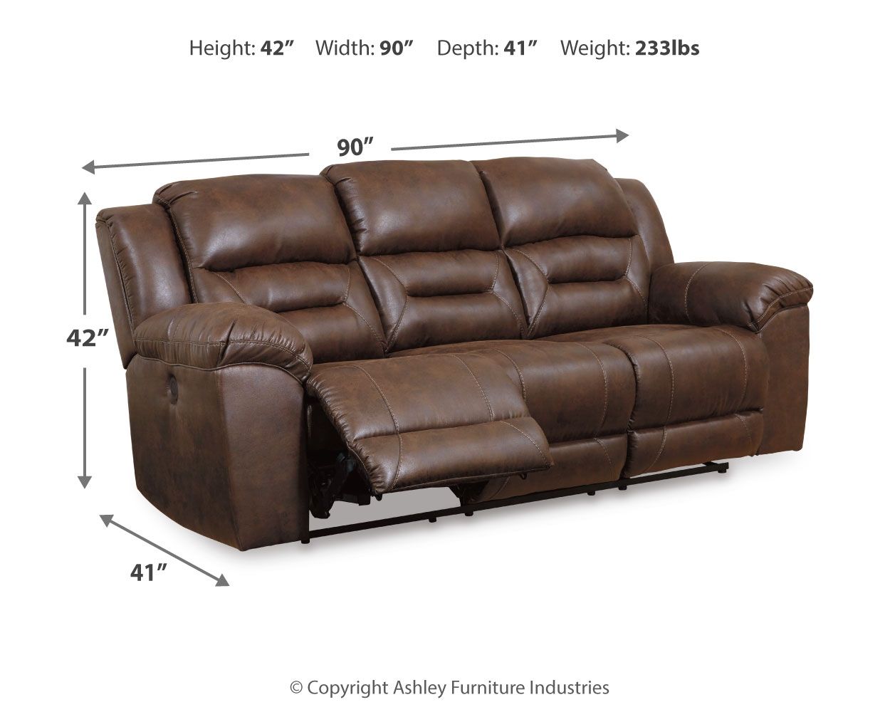 Stoneland - Power Reclining Sofa - Hornell Furniture Outlet