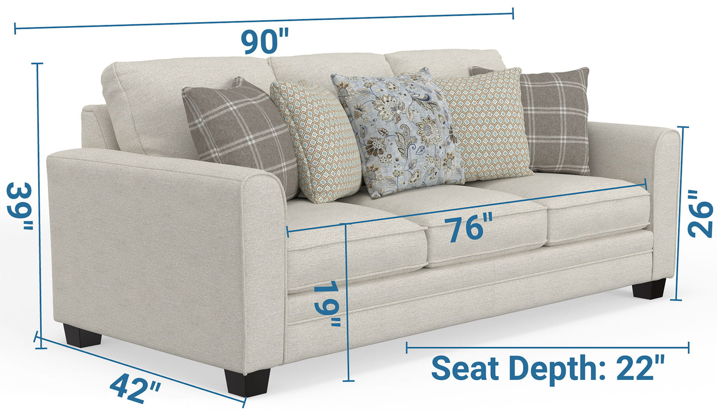 Magnolia - Sofa - Shell - Hornell Furniture Outlet