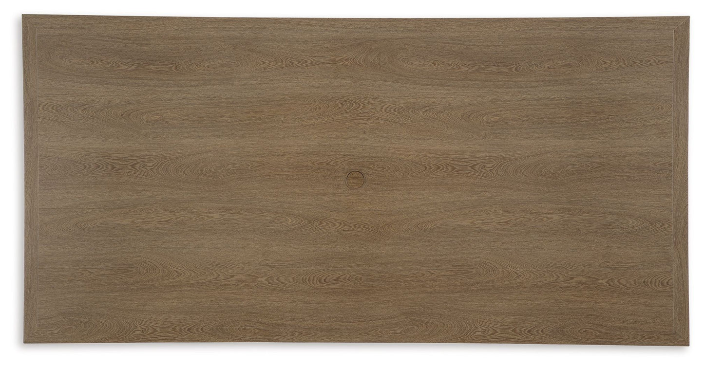 Serene Bay - Dark Brown - Rectangular Dining Table With Umbrella Option - Hornell Furniture Outlet