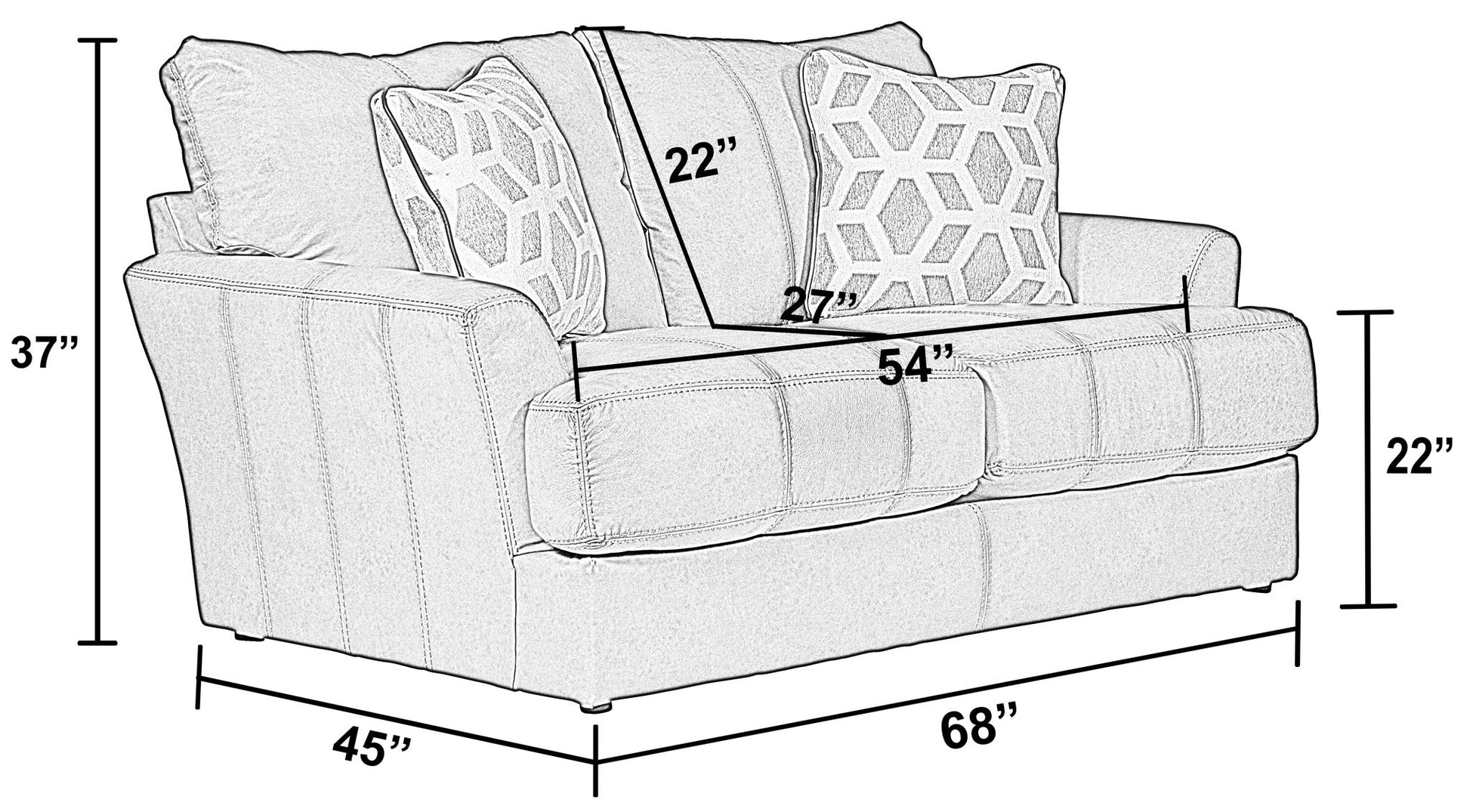 Prato - Loveseat - Hornell Furniture Outlet