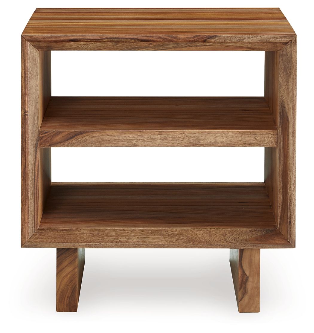 Dressonni - Brown - Square End Table - Hornell Furniture Outlet