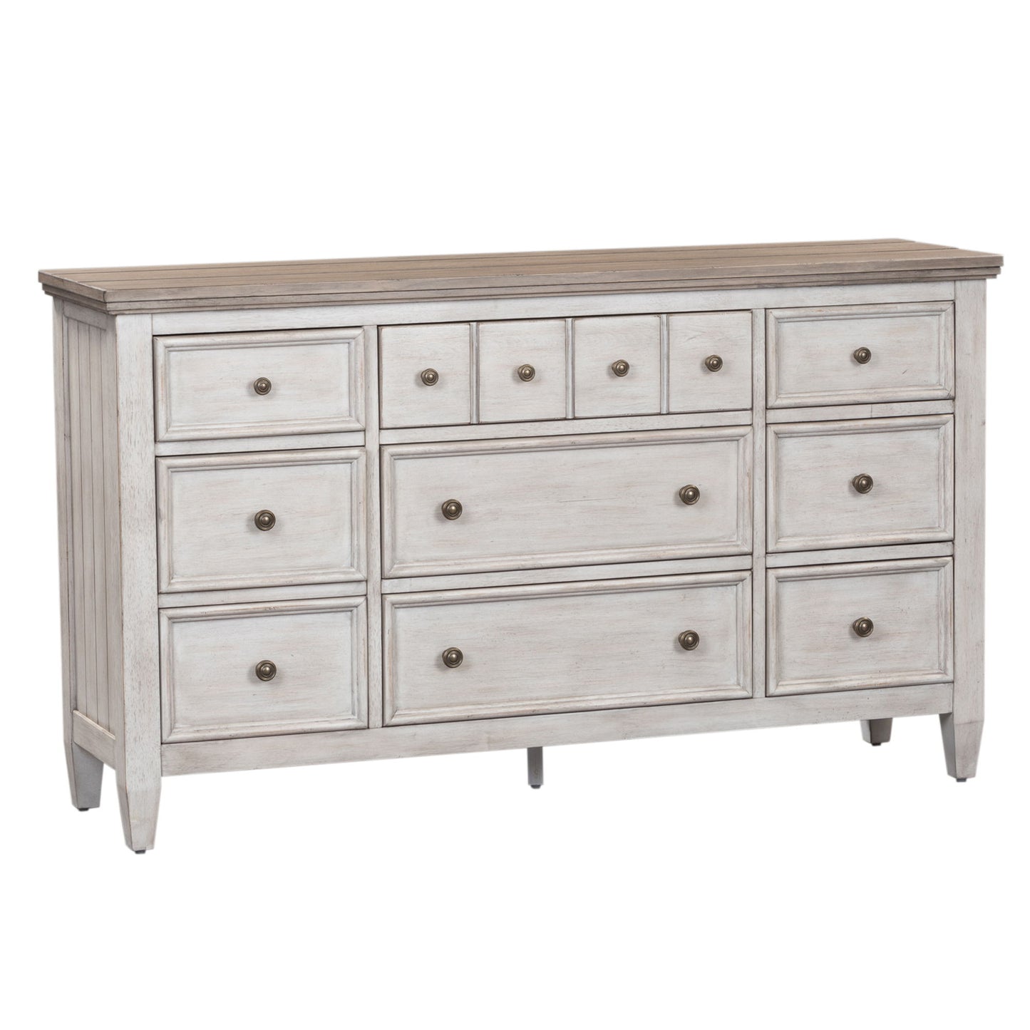 Heartland - 9 Drawer Dresser - White - Hornell Furniture Outlet