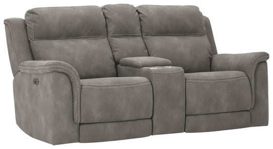 Next - Gen Durapella - Reclining Power Loveseat With Console - Hornell Furniture Outlet