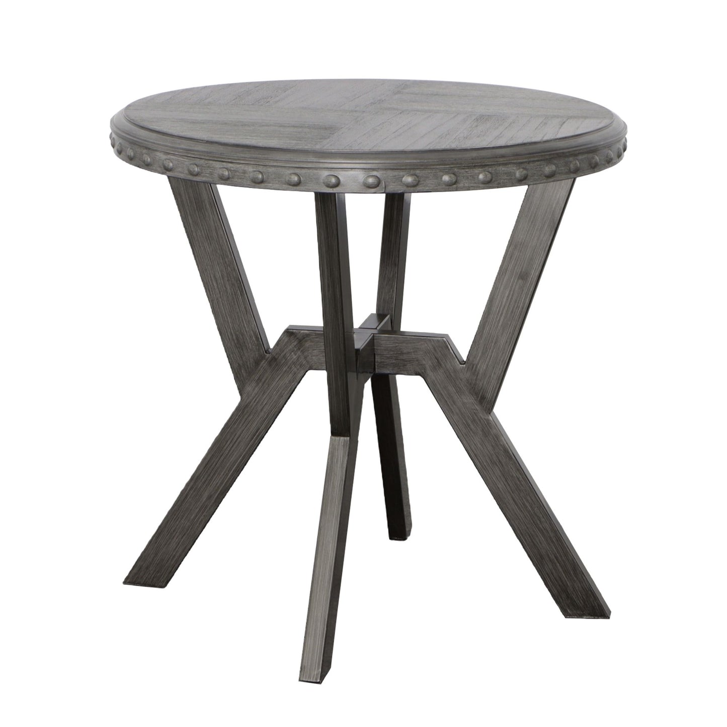 Alamo - Round End Table - Gray - Hornell Furniture Outlet