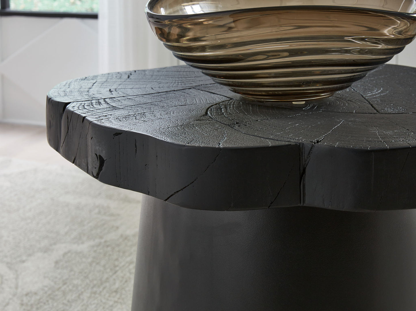 Wimbell - Black - Round End Table - Hornell Furniture Outlet