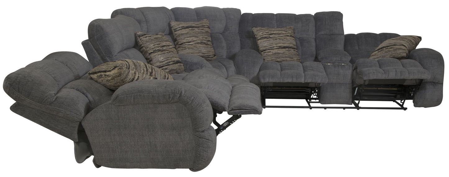 Ashland - Reclining Sectional With 4 Lay Flat Reclining Seats - Hornell Furniture Outlet