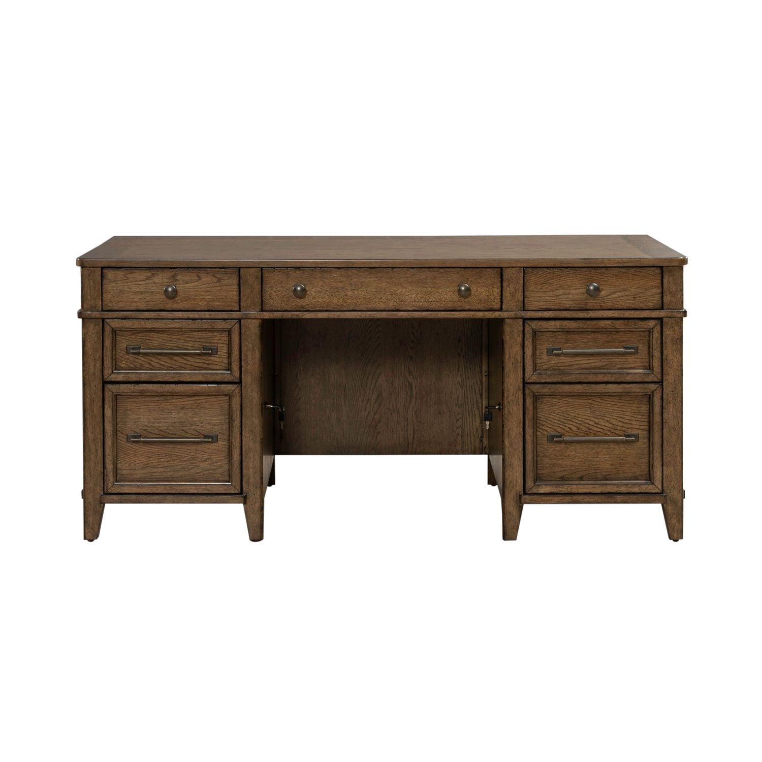 Carolina Park - Jr Executive Desk - Brown - Hornell Furniture Outlet