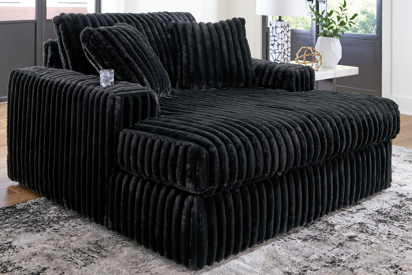 Midnight - Madness - Oversized Chaise - Hornell Furniture Outlet