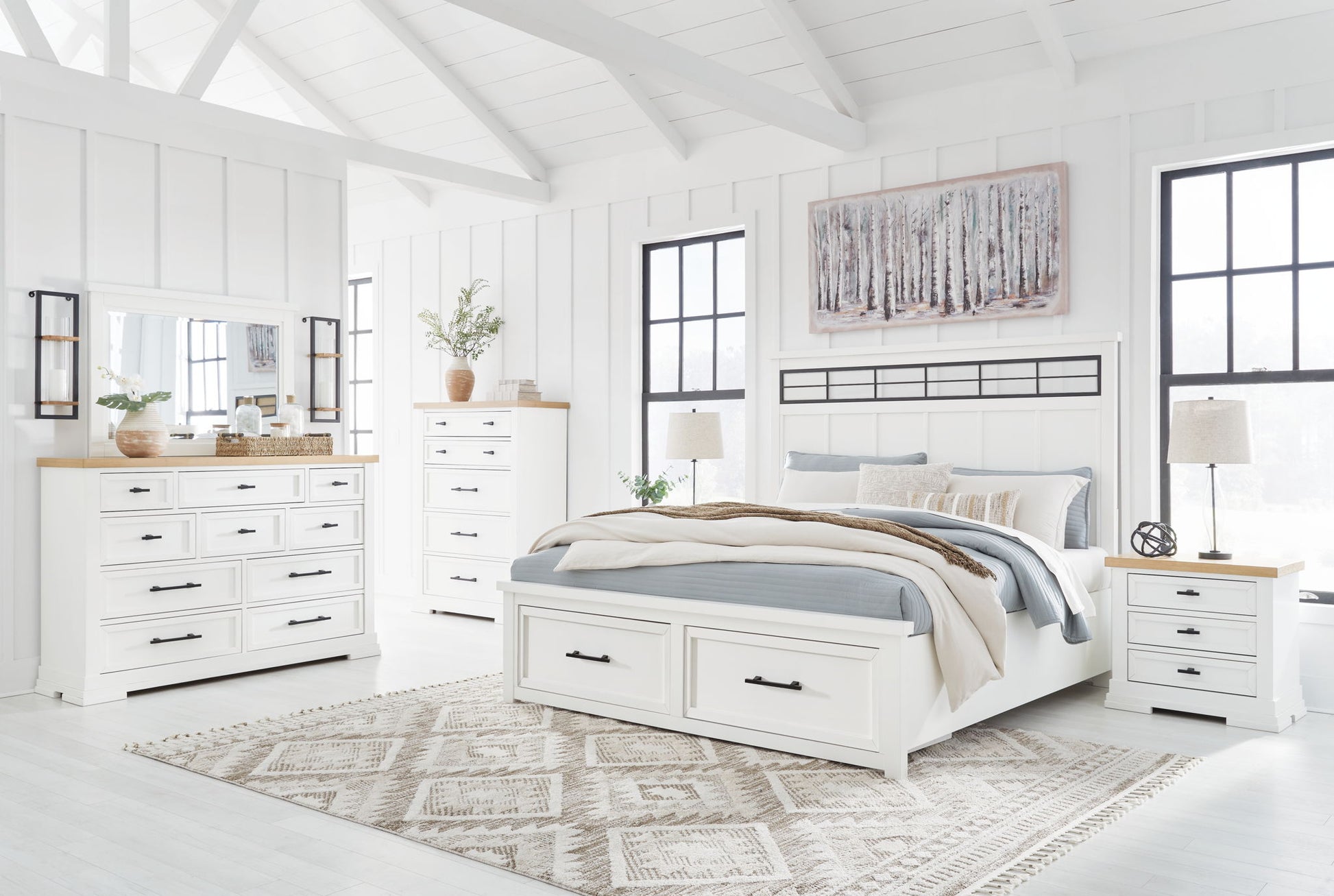 Ashbryn - Panel Storage Bedroom Set - Hornell Furniture Outlet
