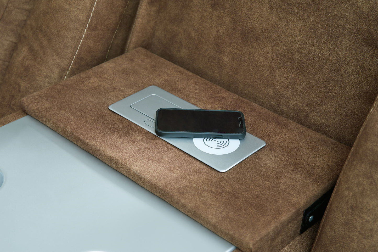 Wolfridge - Brindle - Power Reclining Sofa With Adj Headrest - Hornell Furniture Outlet