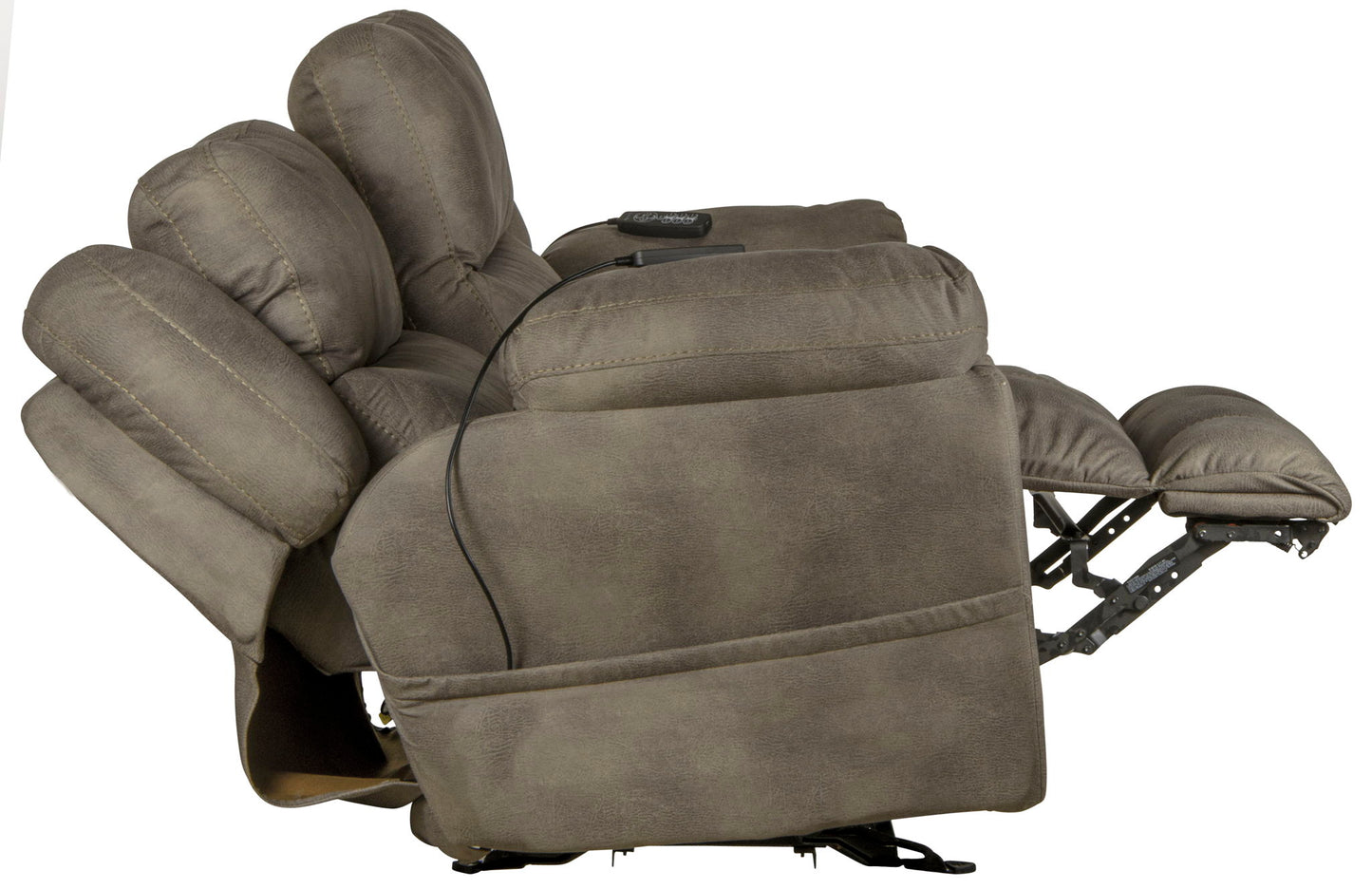 Flynn - Power Lay Flat Rocking Loveseat With Power Adjustable Headrest & Lumbar And Dual Heat & Massage - Fig - Hornell Furniture Outlet