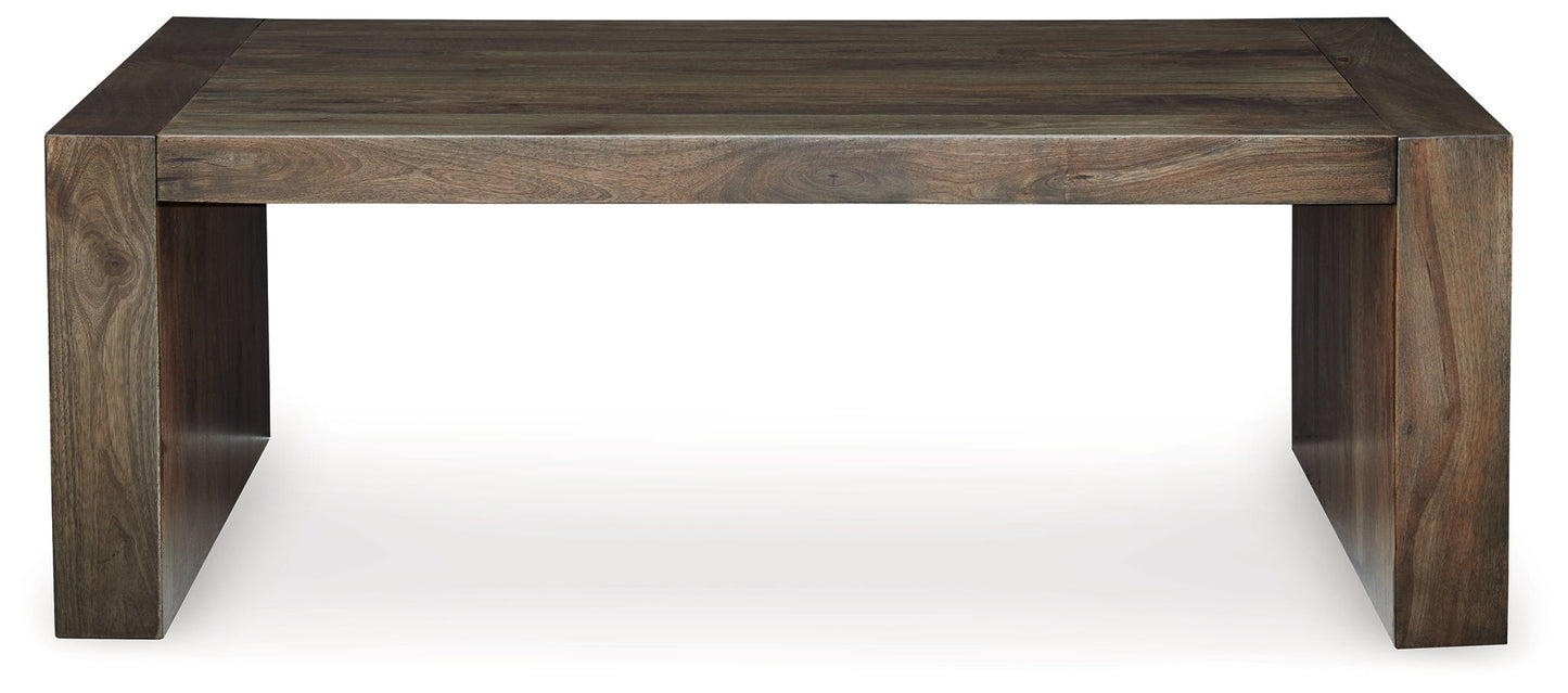 Dreggan - Brown - Rectangular Cocktail Table - Hornell Furniture Outlet