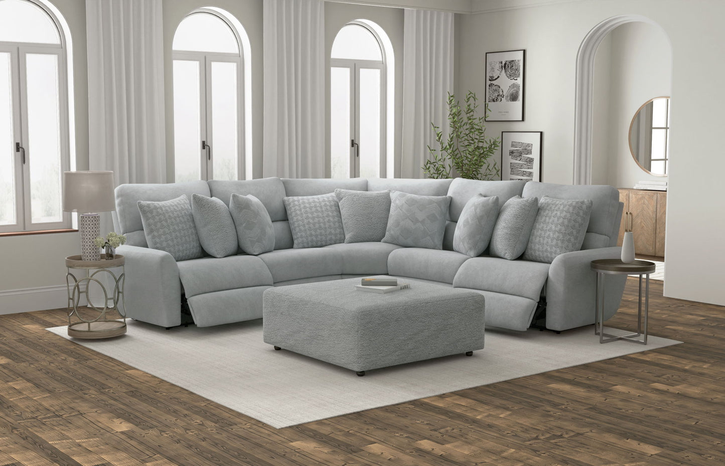 Majesty - Castered Cocktail Ottoman - Hornell Furniture Outlet