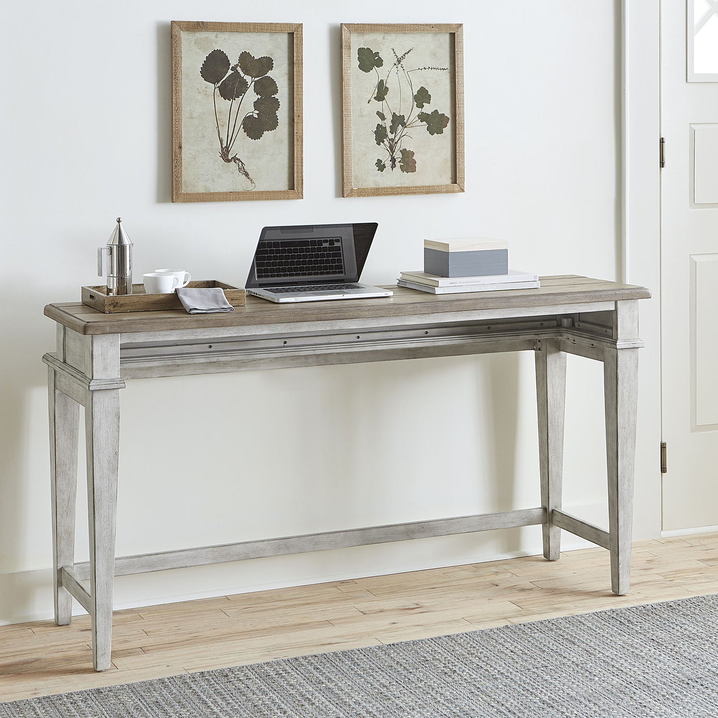 Heartland - Console Bar Table - White - Hornell Furniture Outlet
