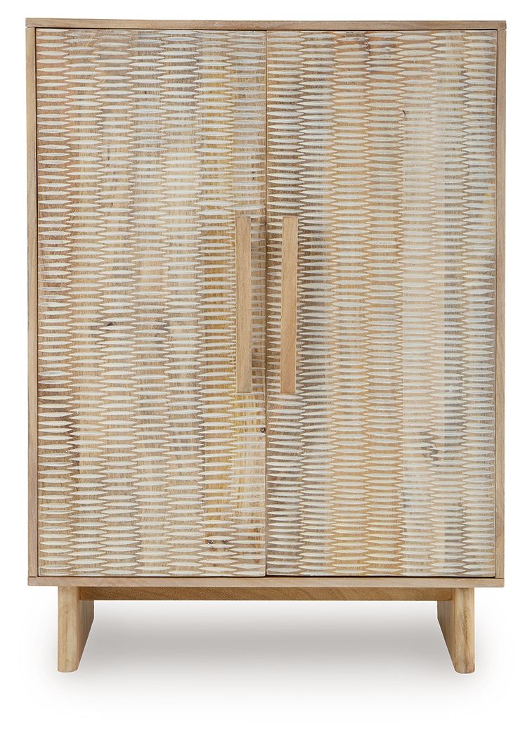 Dallinbury - Natural / White Wash - Accent Cabinet - Hornell Furniture Outlet
