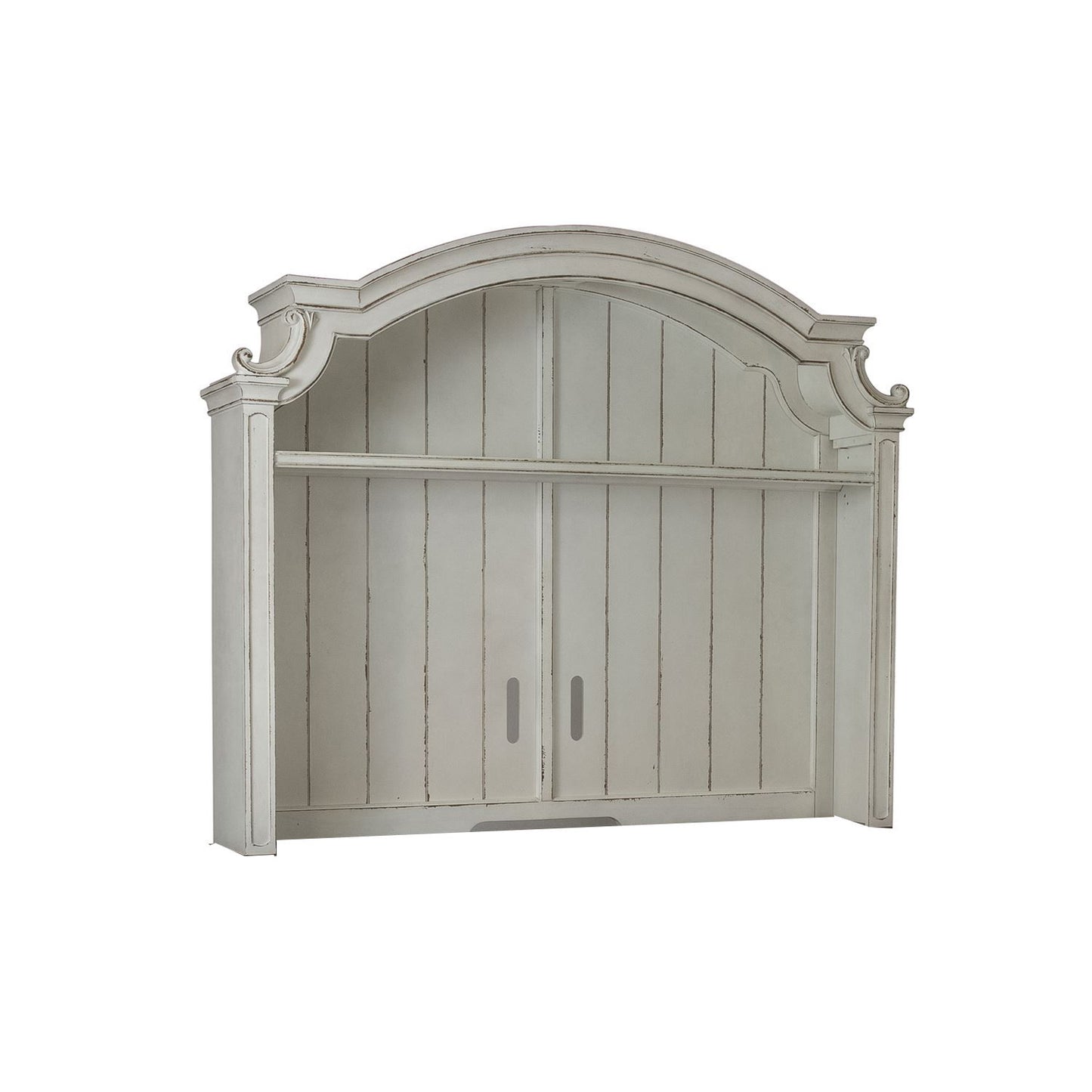 Magnolia Manor - Arched Entertainment Hutch - White - Hornell Furniture Outlet