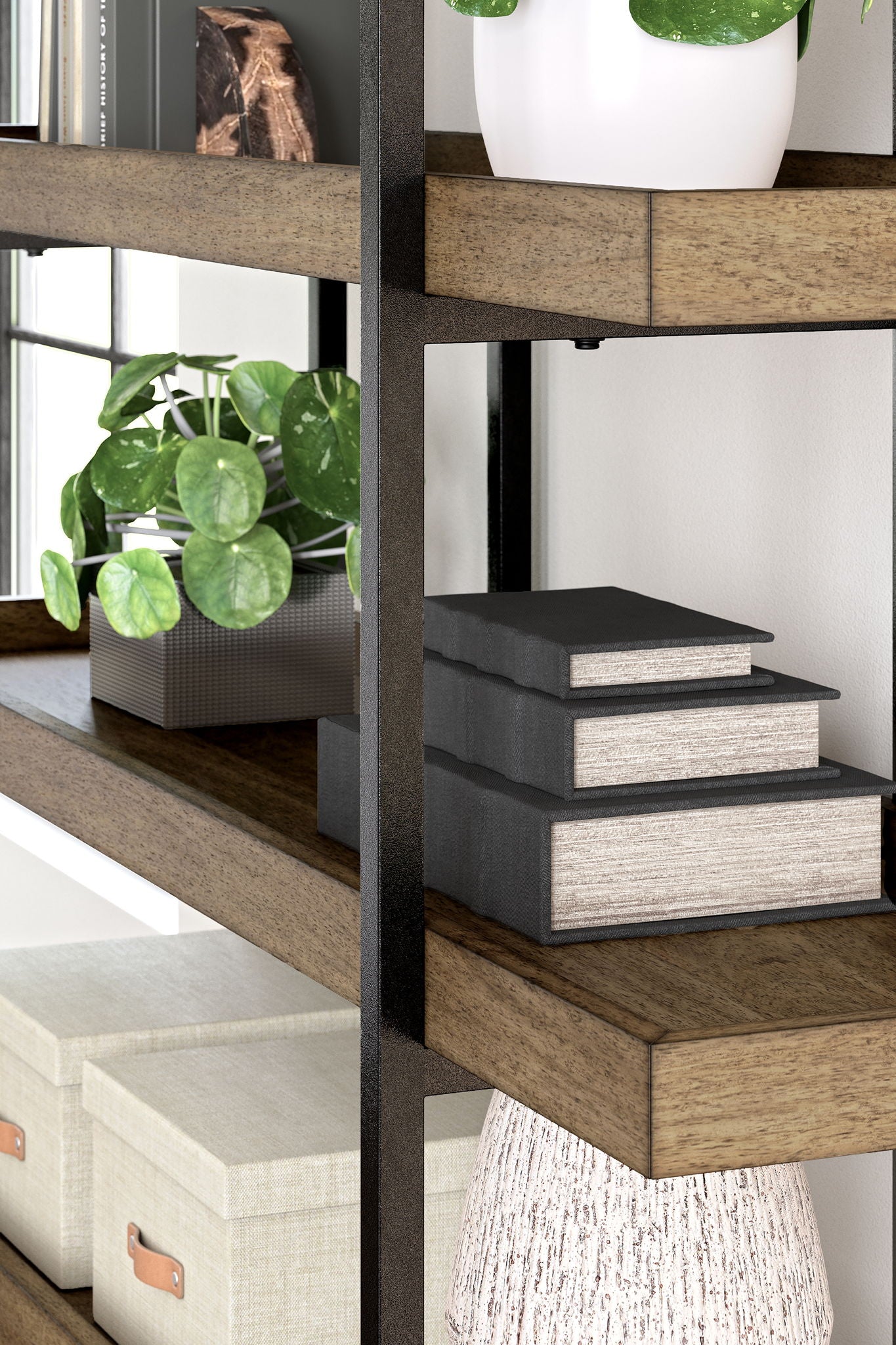 Montia - Light Brown - Bookcase - Hornell Furniture Outlet