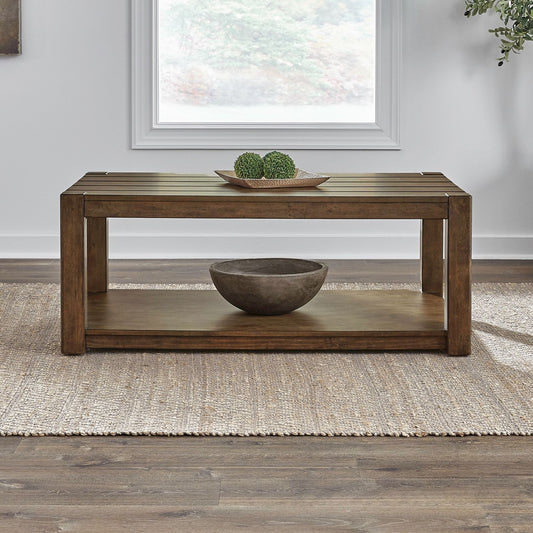 Broadmore - Rectangular Cocktail Table - Brown - Hornell Furniture Outlet